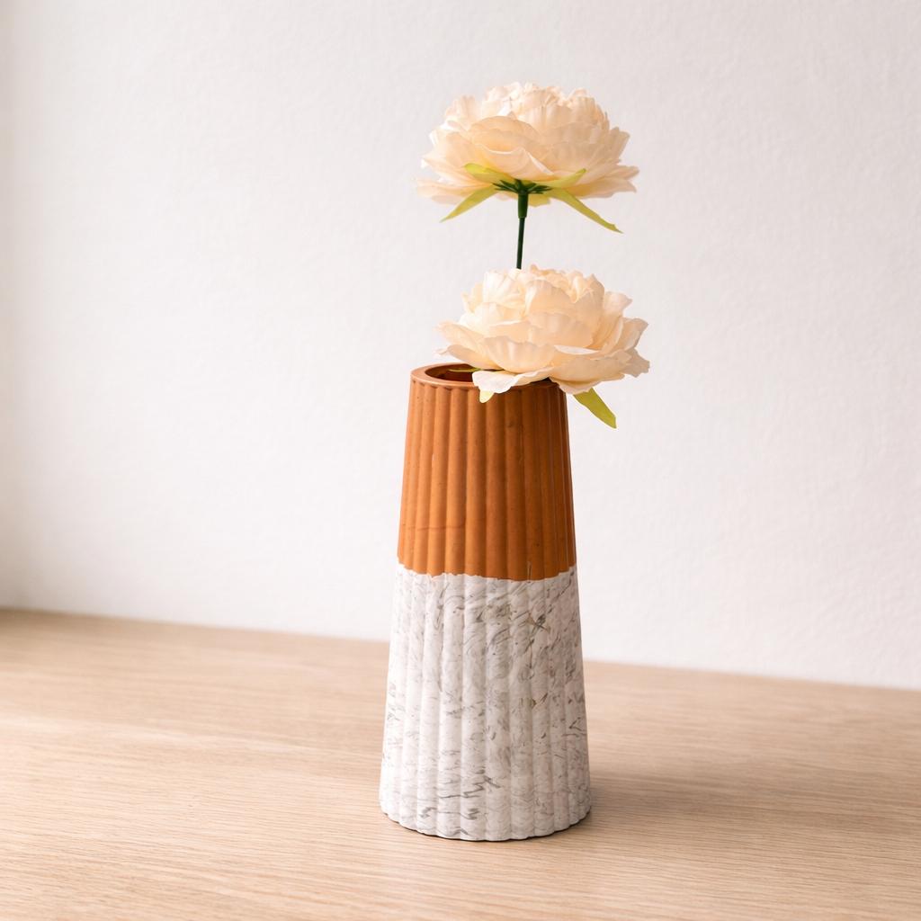 Vase en Jesmonite Marbré Fait Main