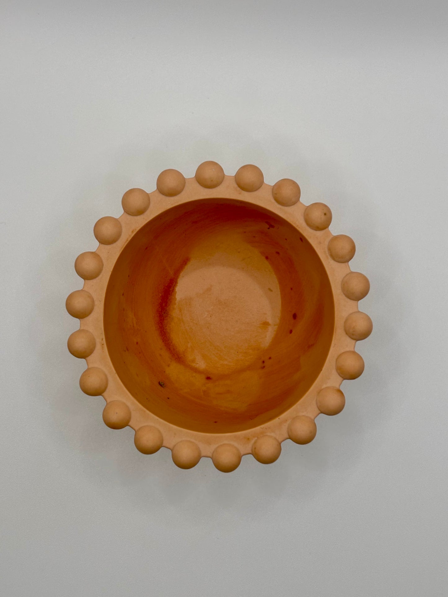 Bol décoratif en jesmonite couleur terre brûlée
