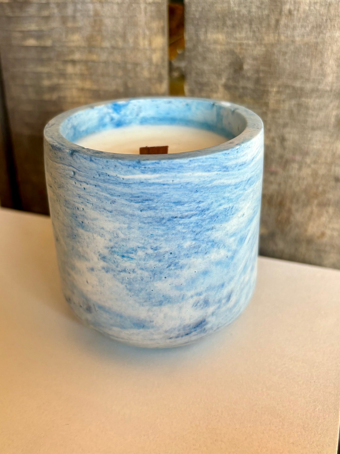 Candle with Jesmonite jar