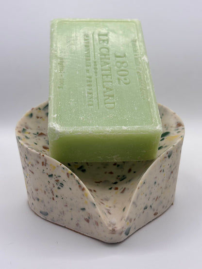 Porte Savon effet Terrazzo en Jesmonite