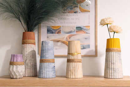 Vase en Jesmonite Marbré Fait Main