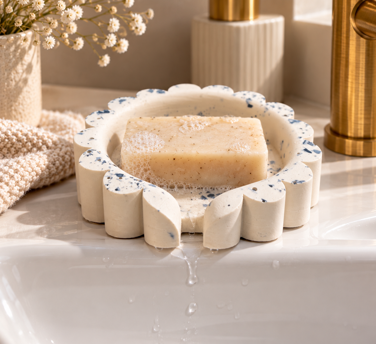 modele unique porte savon écoulement eau