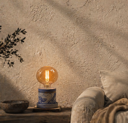 lampe jesmonite marbre violet