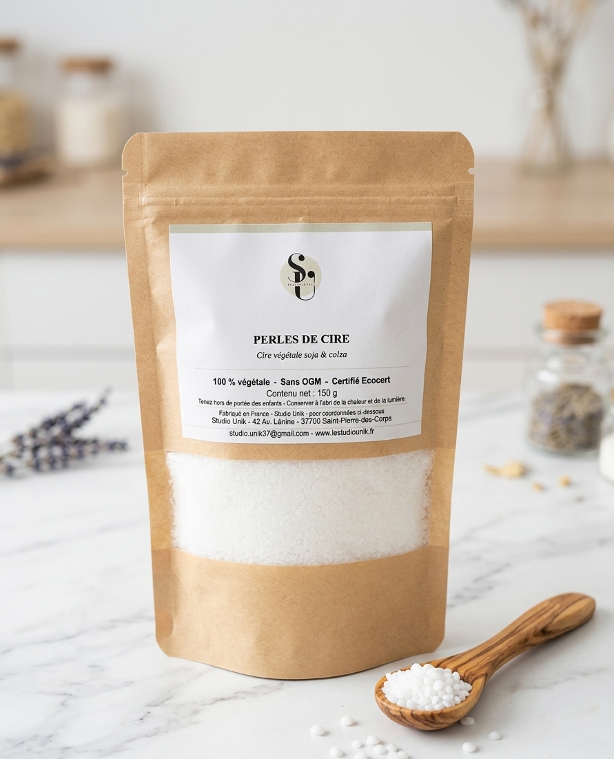 Kit Bougie Sablée et Pot en Jesmonite