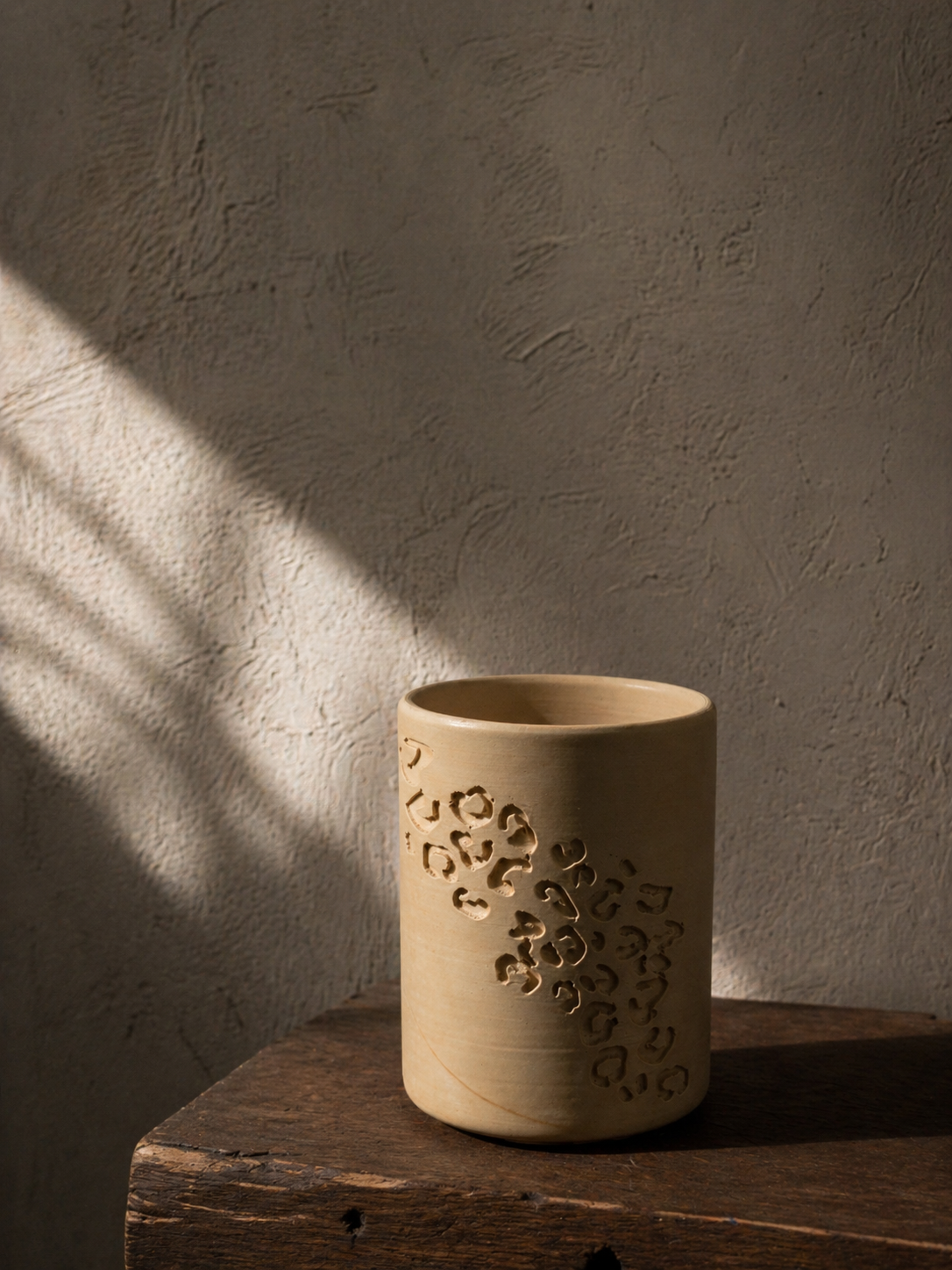 pot jesmonite leopard