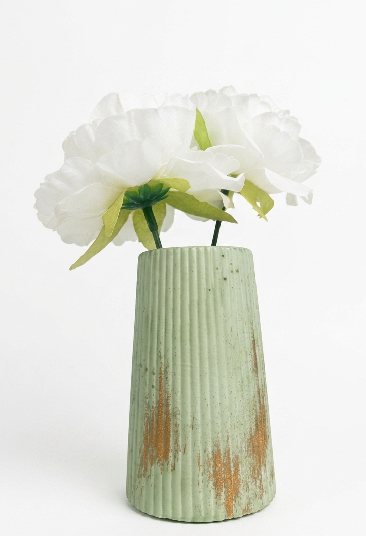 vase fleurs séchées en jesmonite