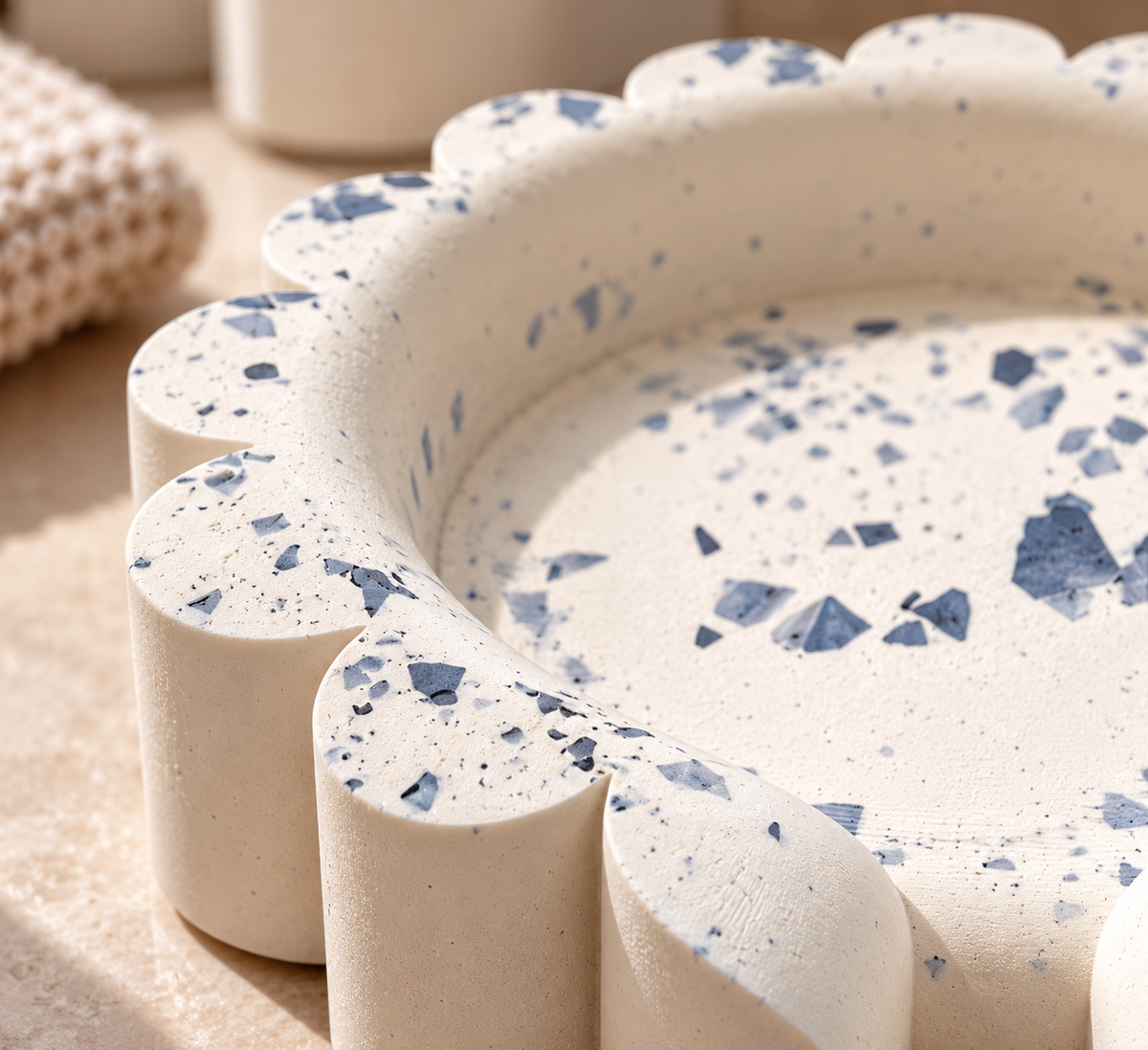 zoom sur le porte savon fleur 